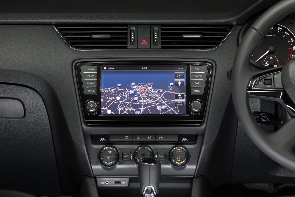 Inside the Skoda Octavia. Inside the Skoda Octavia.
